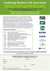 Example leaflet produced for Business Link for London