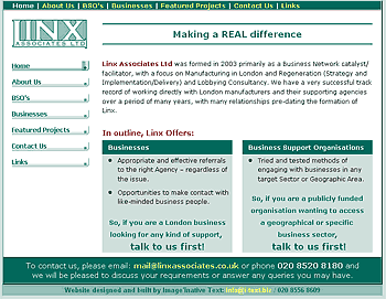 Linx Associates website screenshot